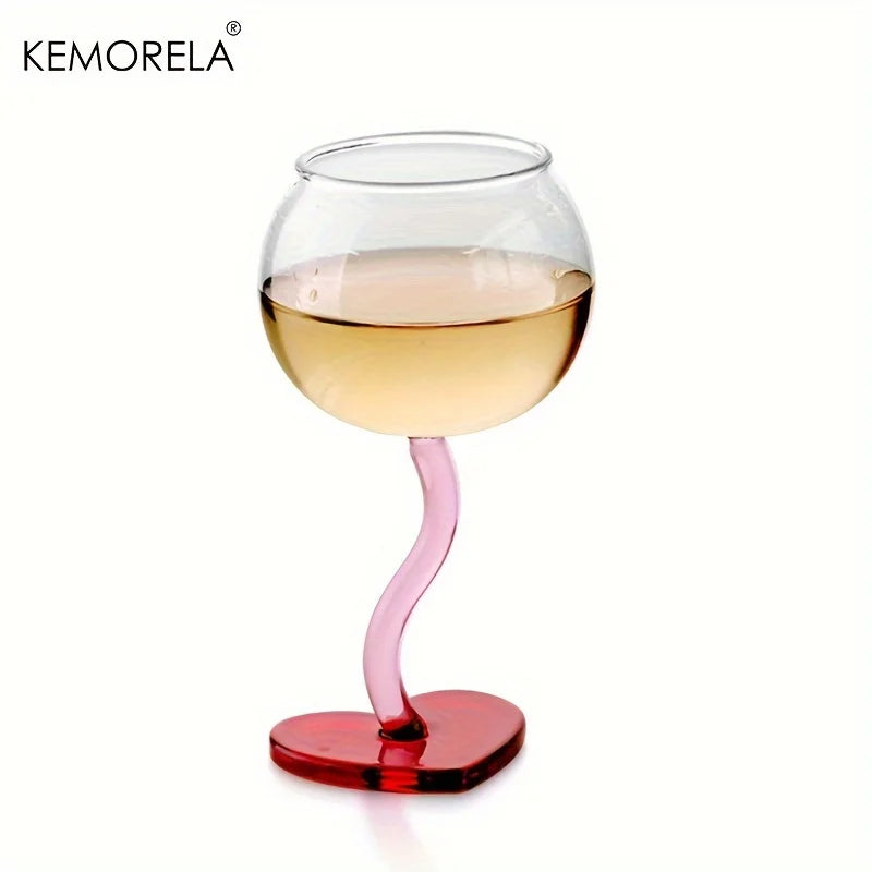 Red Heart Bottom Wine Glass Heat-resistant Cocktail Glass