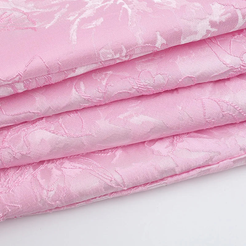 Pink Jacquard Halter Bow Evening Party Dress Women Robes Backless Elegant Sexy Dress Bodycon Mini Dress