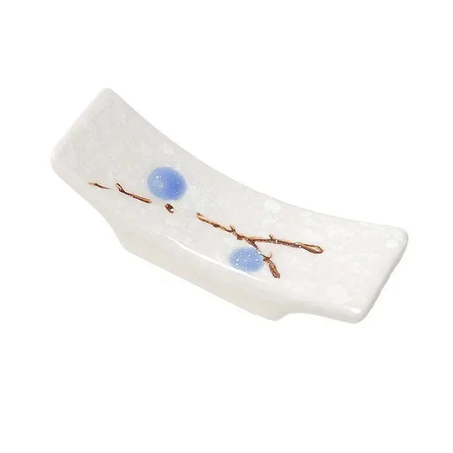 Japanese Plum Blossom Ceramic Chopstick Holder Creative Kitchen Supplies Household Chopstick Holder Care Gadget