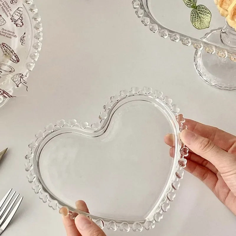 Clear Glass Cake Plate