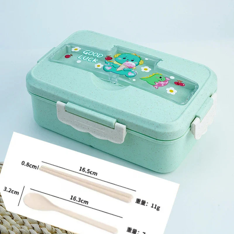 Cute Lunch Box for Kids With Compartments Bento Lunchbox School Child Leakproof