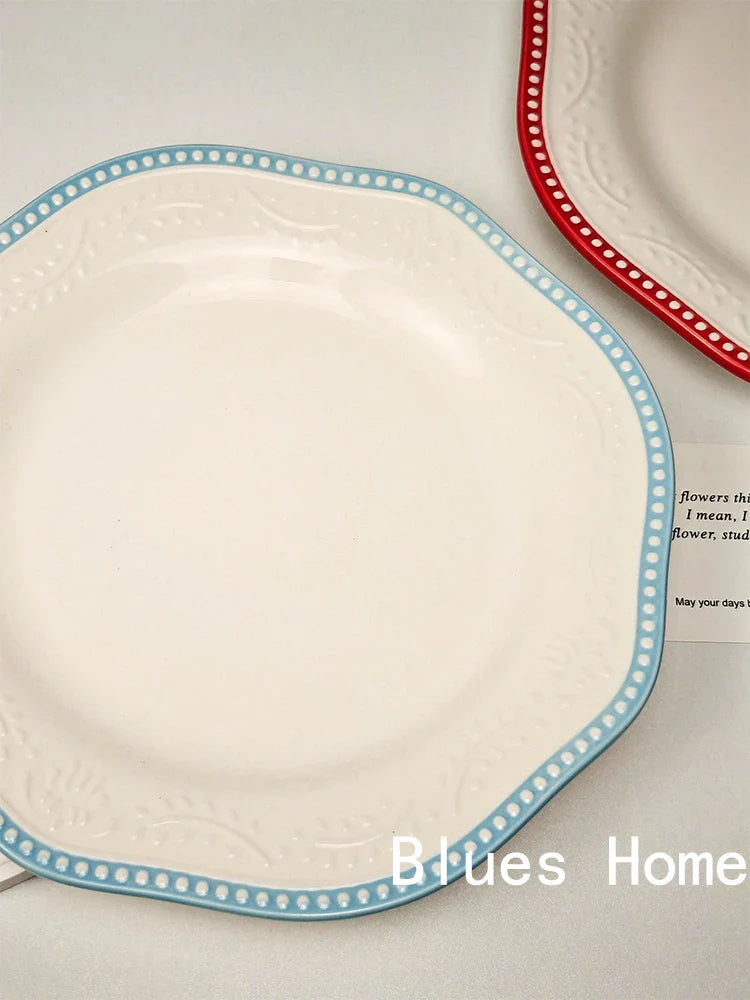 French Dessert Exquisite Retro Ceramic Plate