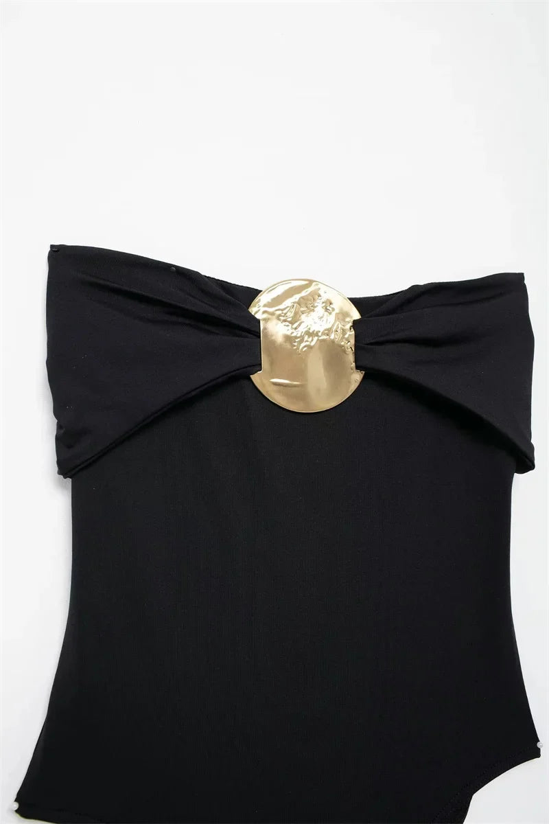 Extreme Women Off Shoulder Sexy Body Black Body One Pieces