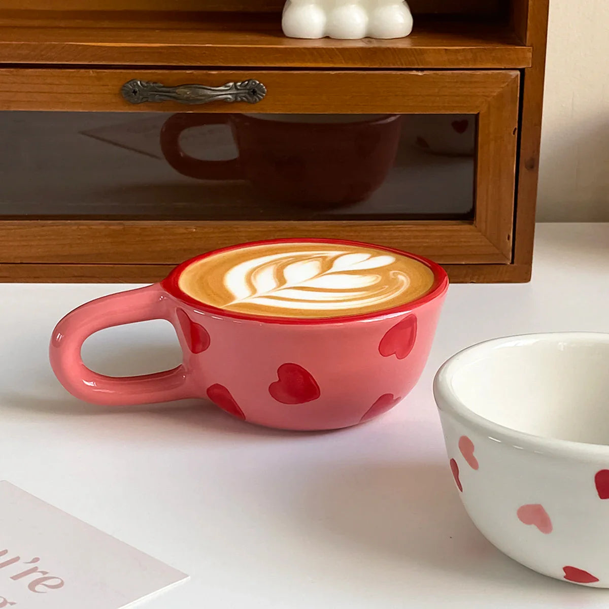 Love Ceramic Pair Cup, Creative Hand-Painted Ceramic Love Mug