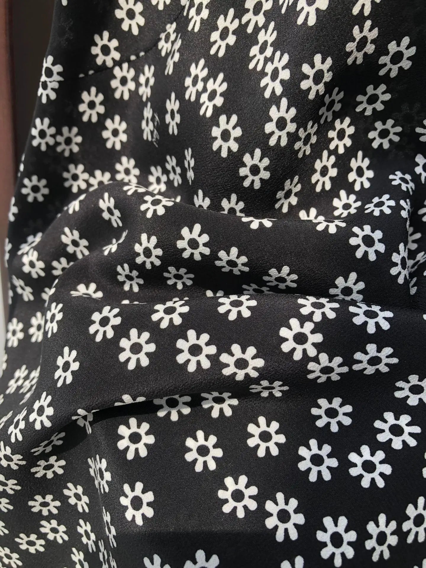 French Daisy Vintage Girl Silk Polka Dots U Neck V Back Sexy Summer Women Long Dress