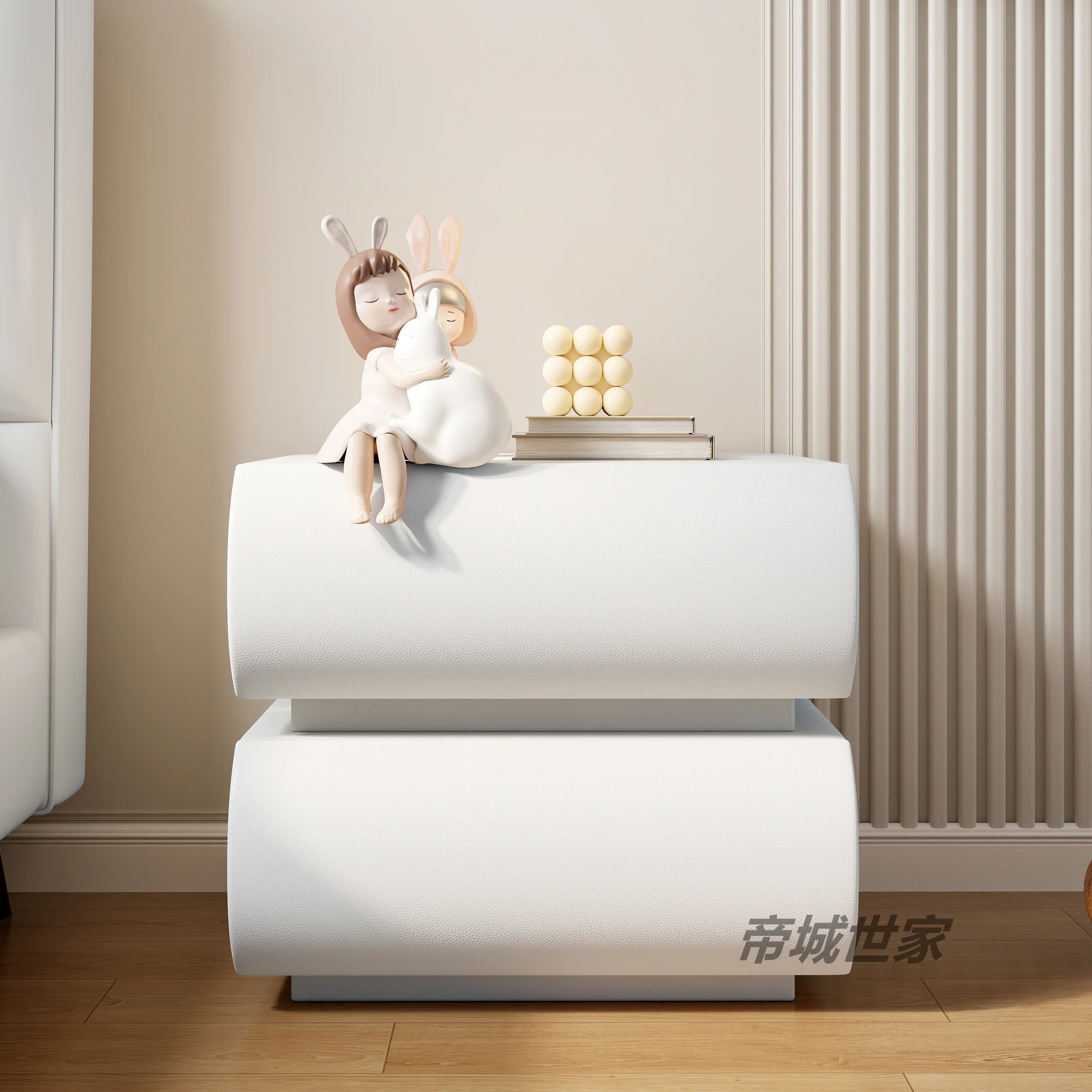 Luxury Modern Night Table Space Saving Minimalist Bedside Table Storage