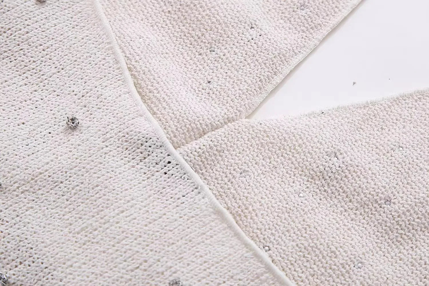 Diamond Women 2 Piece Set Luxury Knit Halter Backless Tank Tops+Shorts Casual Matching Streetwear Stretch Simple Suit