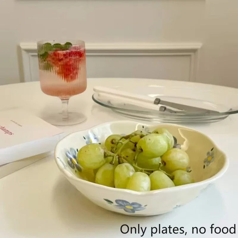 Ceramic Hand Pinched Irregular Style Flower Bowl