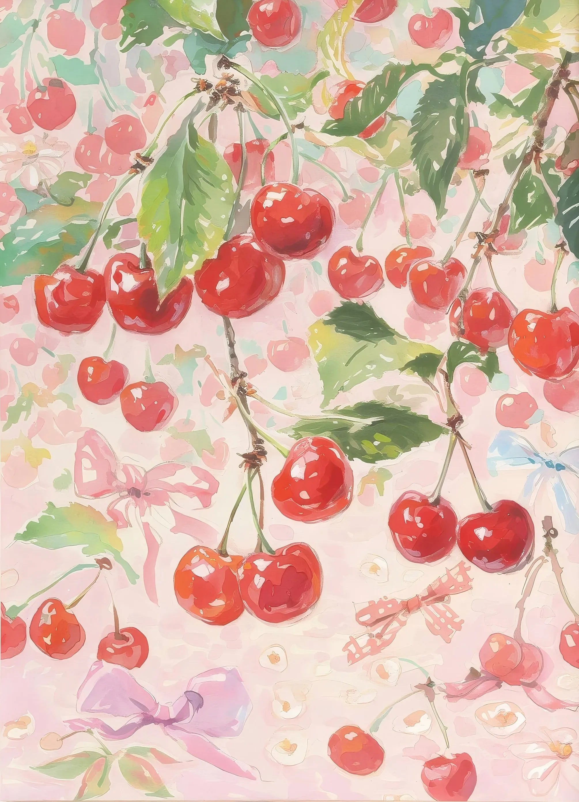 Retro Pink Cake Shop Dessert Gourmet Strawberry Cake Tea Poster Canvas Painting Prints Art Pictures Wall Decor