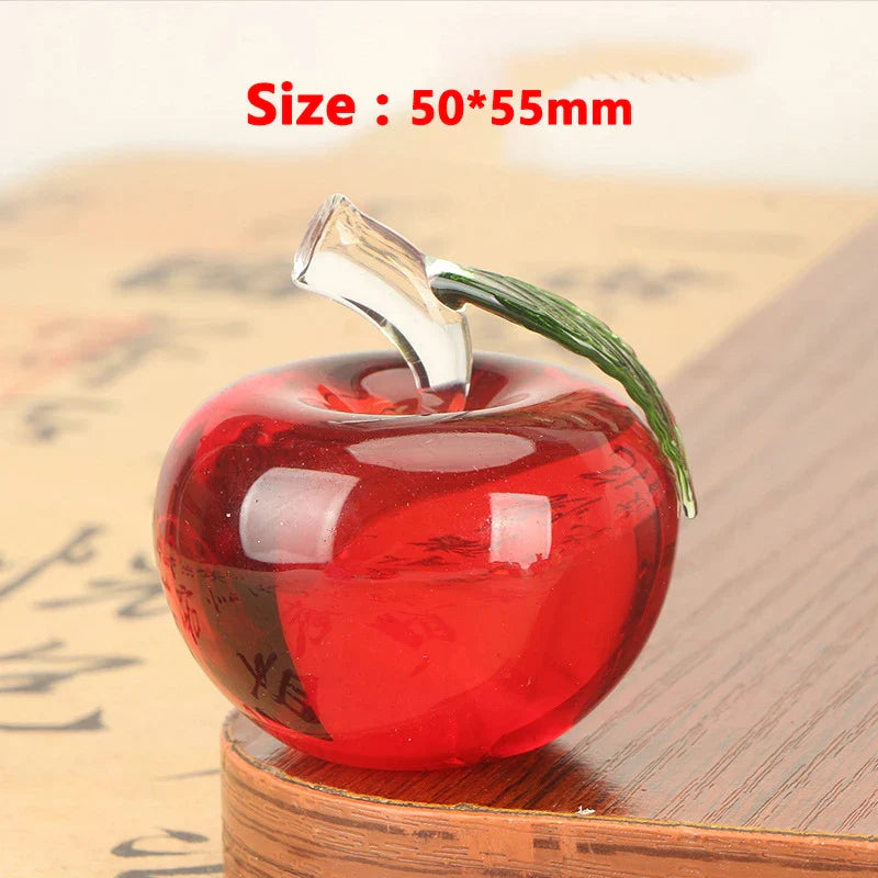 Crystal Fruit Decor - Peach, Grape, Apple, And Persimmon Ornaments