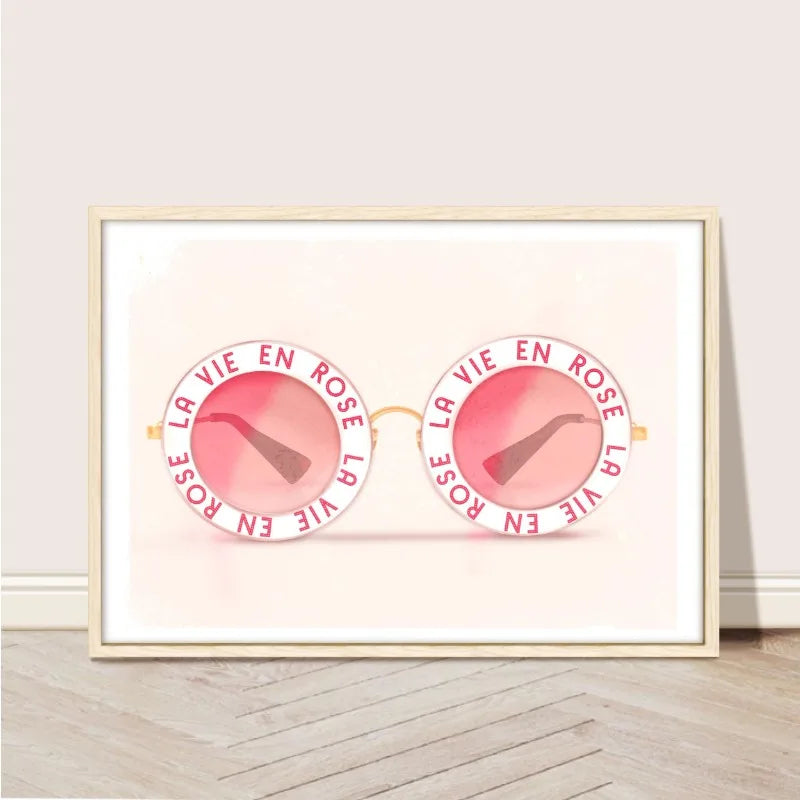 Retro Glam Fashion Magazine Poster Pink Luxury Beauty Makeup Quote Trendy Canvas Painting Wall Art