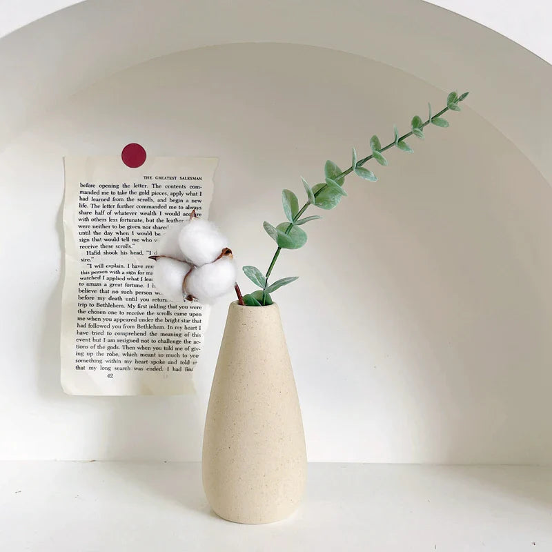 Ceramic Vase White Flower Pot Nordic Decorative Vase Dry Flower Vases for Home