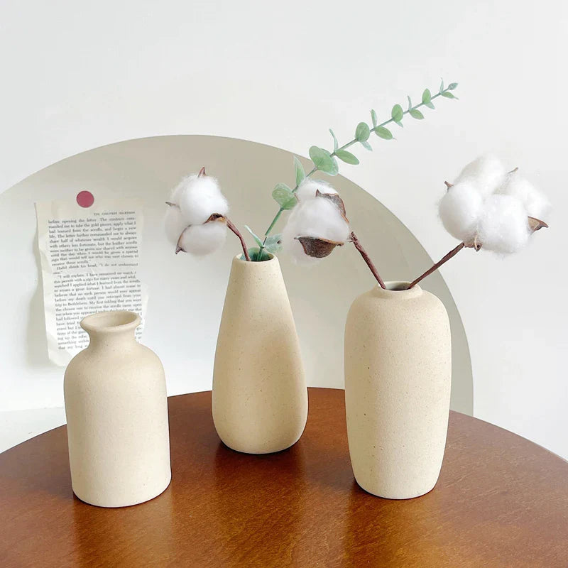 Ceramic Vase White Flower Pot Nordic Decorative Vase Dry Flower Vases for Home