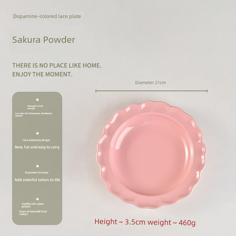 Gentle Lighting Dining Cream Style Ceramic Small Plate