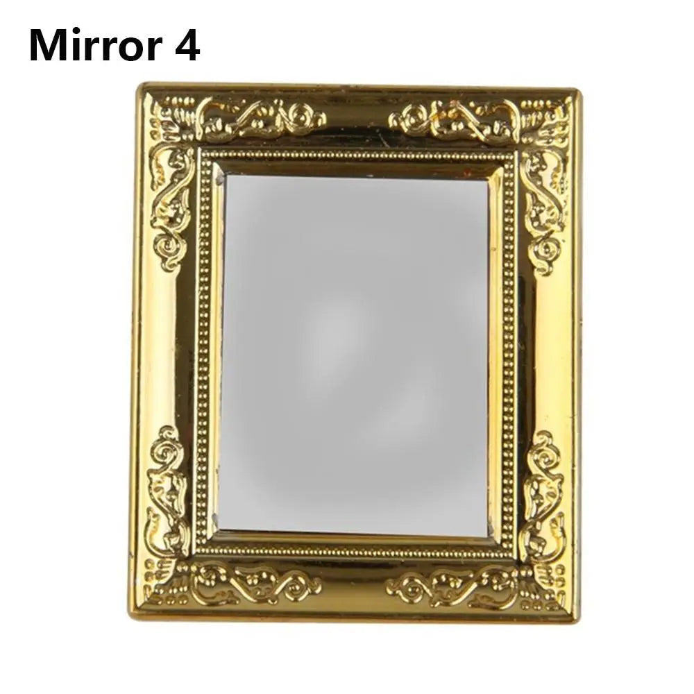 Mini Resin Wall Picture Vintage Framed Photos Miniature Oil Painting Accessories