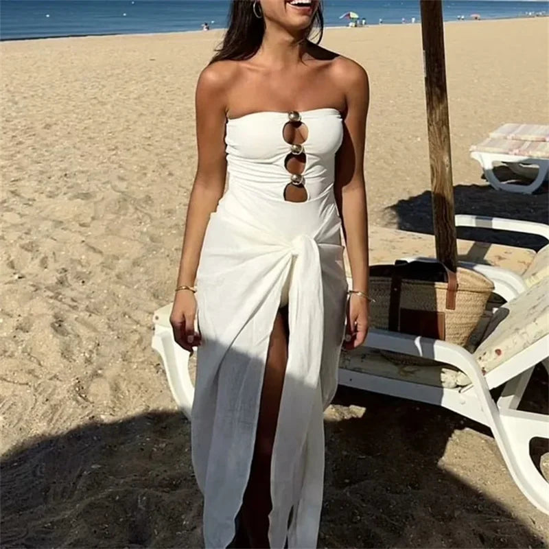 Sexy Tight Bodysuit Women off Shoulder Sleeveless Bodysuits