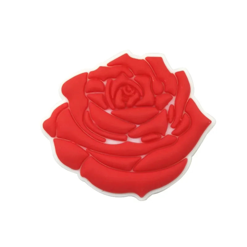 Plants Clog Charms Sunflower Mushroom Shoe Decoration Accessories Rosa Flower Shoe Charms Bamboo clips Jeans shoe buckle 1PCS