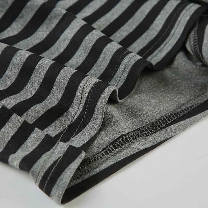 Striped Casual Backless Halter Camisole and Tiny Shorts Y2K Set Contrast Color Basic Two Piece Sets