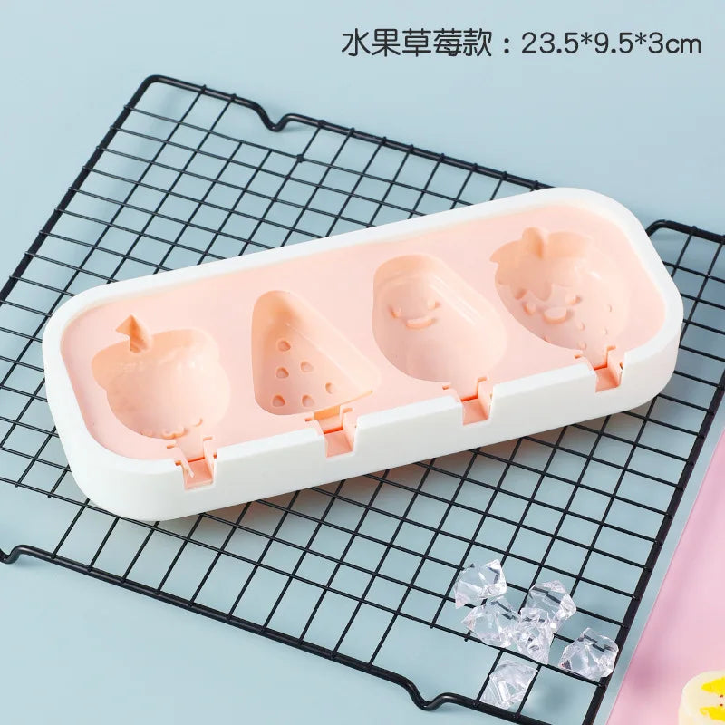 Popsicles Molds Cute Shapes Silicone Mini Popsicle Molds BPA Free Reusable Ice Cream Mold Popsicle Maker Homemade Set