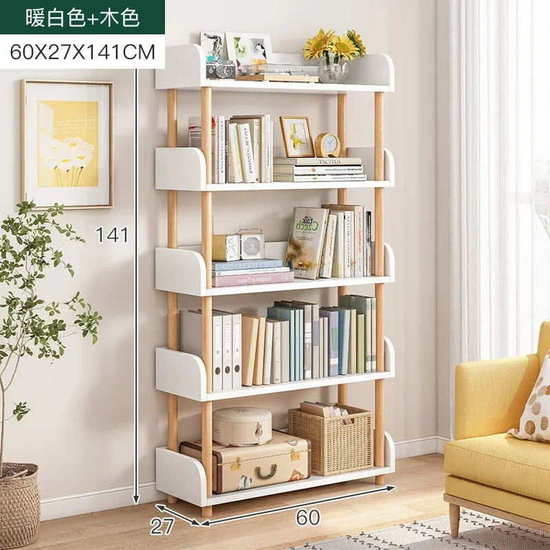 Side Table Ultra Narrow Book Shelf Creative Shelves Sofa Side Rack Bookcase