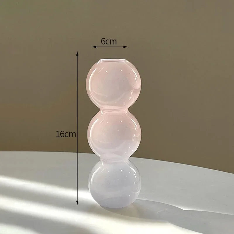 Glass Bubble Vases Hydroponic Flower Vase Creative Spherical Flower Vases Stained Bubble Glass Vase Home Office Decor