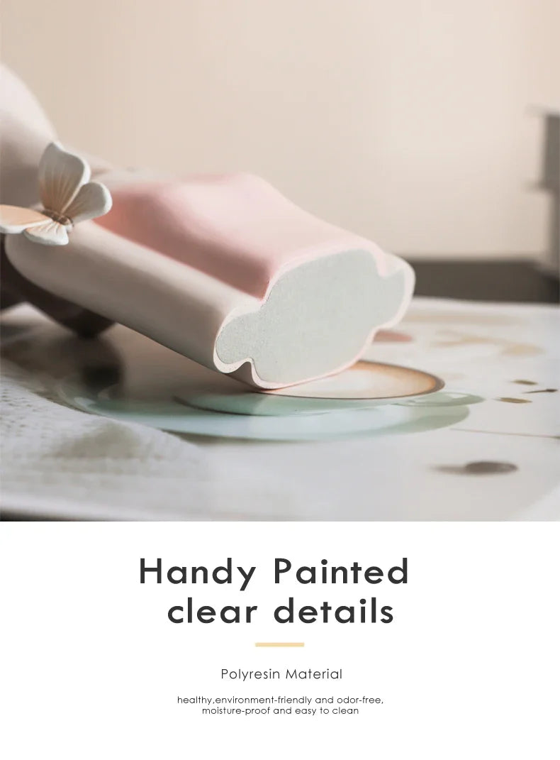 Pink Girl Butterfly Fairy Figurines, Resin Tabletop Statues, Creative Girl Bust With Butterflies, Home Decor Craft