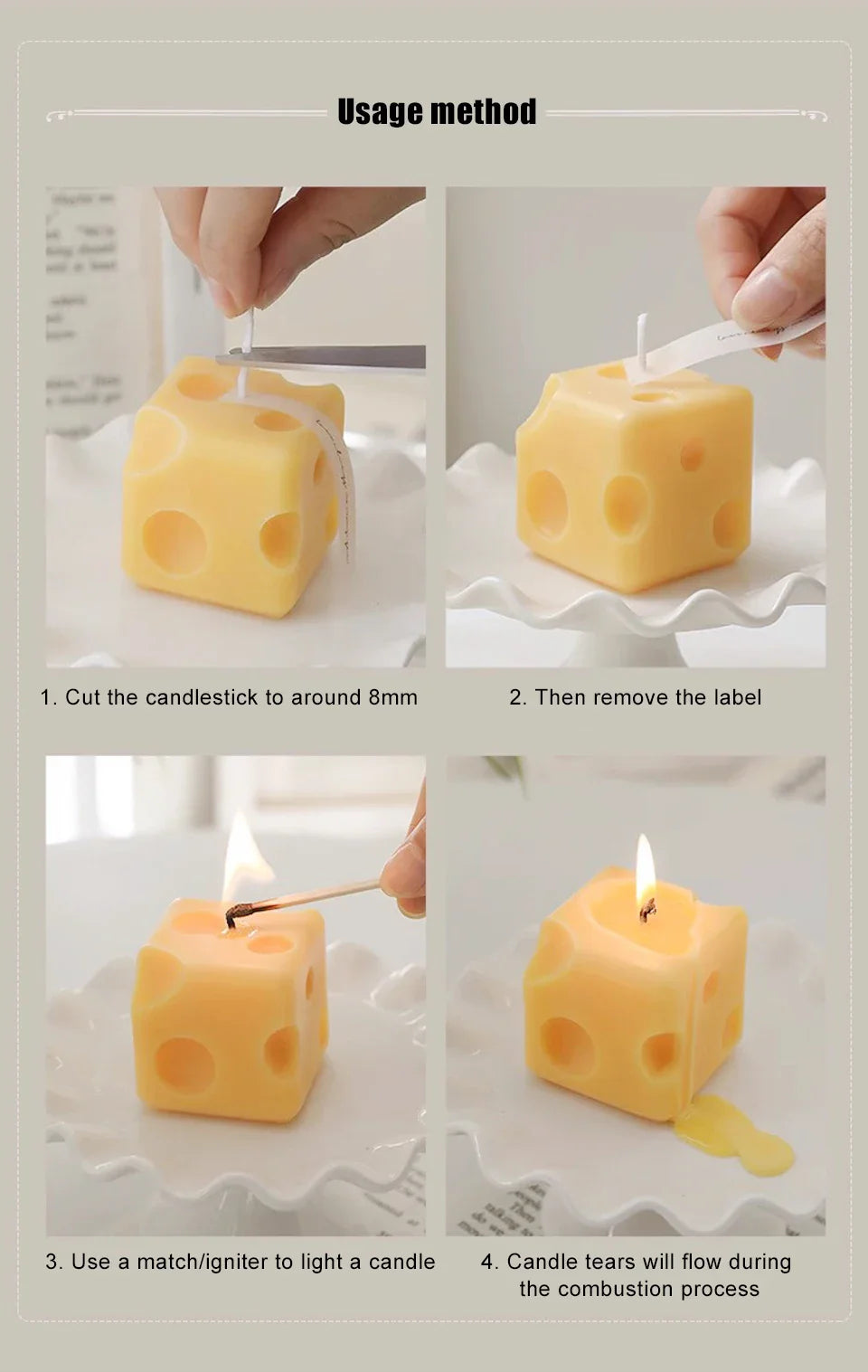 Smokeless Aesthetic Candle Scented Candles Decoration