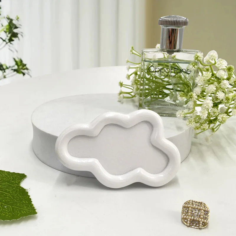 Creative Resin Trays Home Decor Jewelry Dish Heart Cloud Shape Storage Plate Organizer