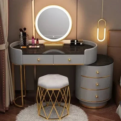 Vanity Table Women Luxury European Big Stool Study Dressing Table Organizer Home Furniture