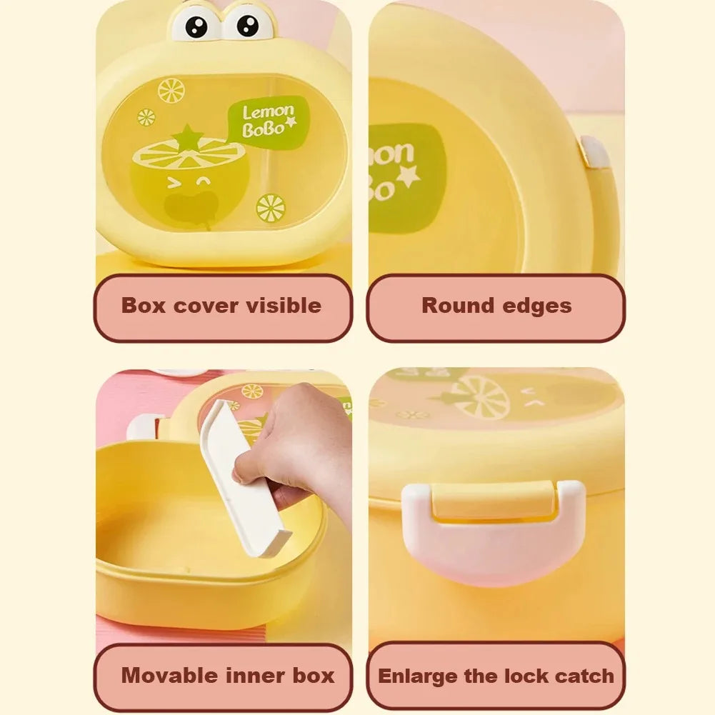 Bento Lunch Box for Kids Kawaii Cartoon Students Sandwich Snack Food Box Fruit Container Portable Picnic Fresh Box