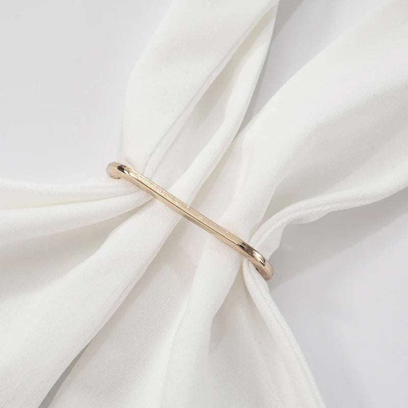 Women'S Solid Color Hanging Neck Tie Hollow Out Metal Ring Strapless Backless Tank Top Summer New Fashion Street Tank