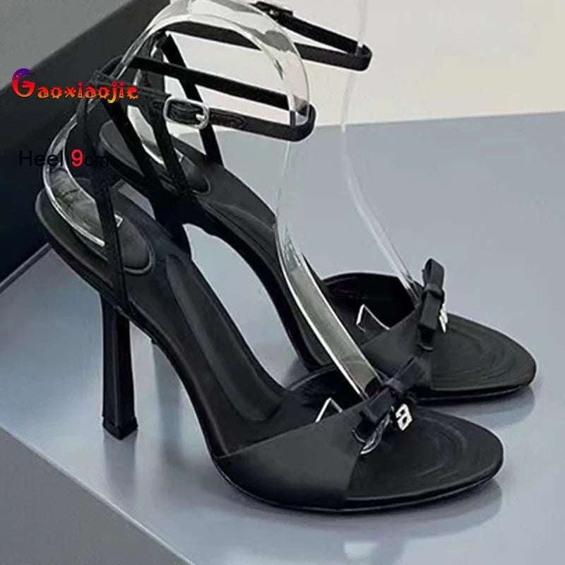 Women's Buckle Simple Peep Toe High Heels Sandals