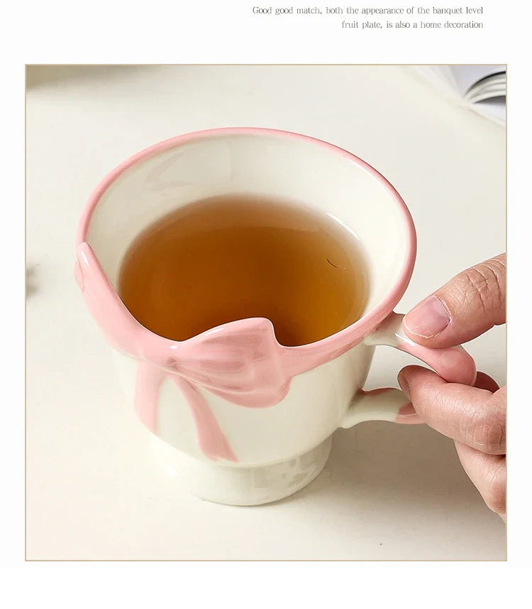 Cute Big Bowknot Decorative Mug