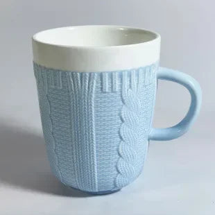 Novelty Knitted Ceramics Mug Cute Colorful Wool Tea Handle Drinkware