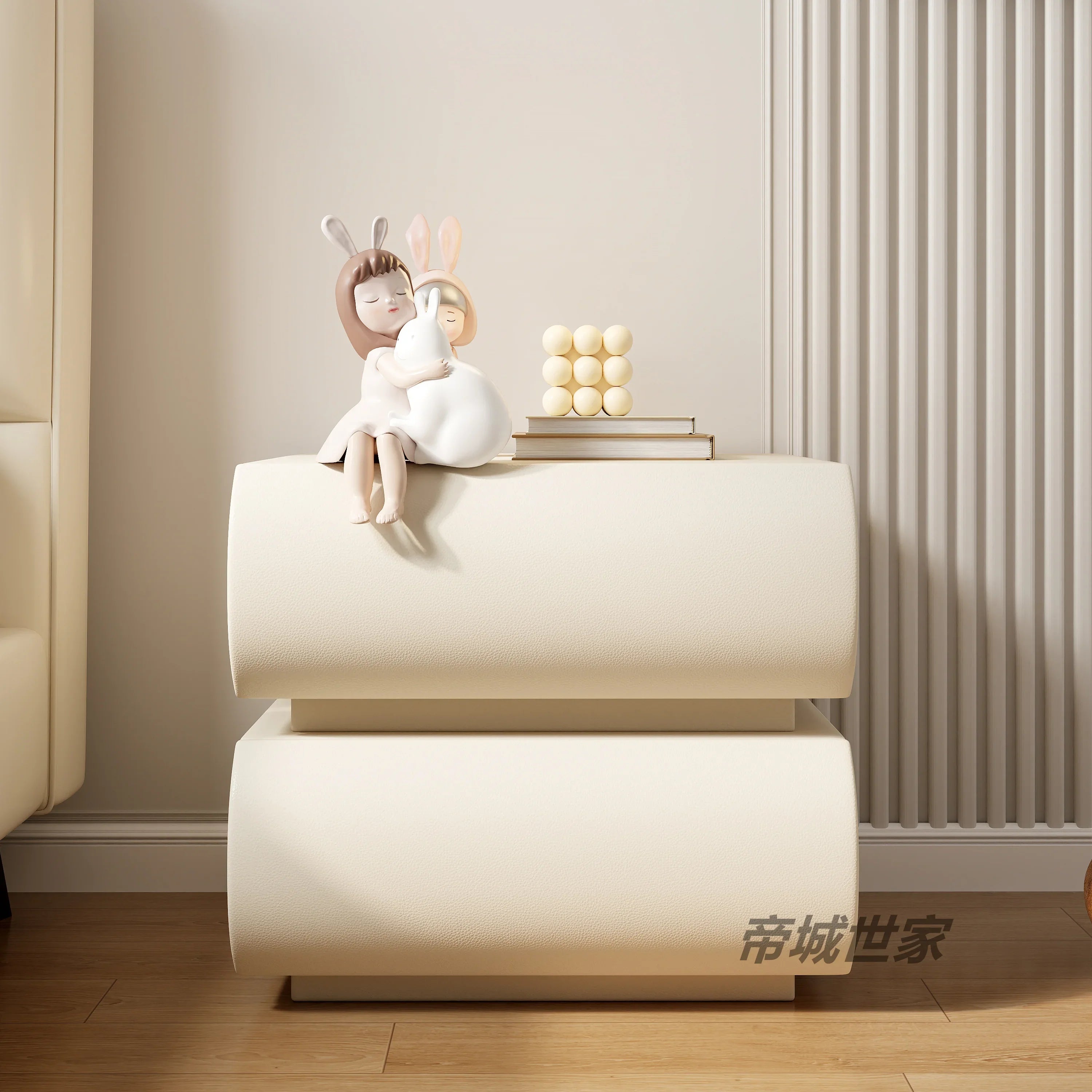 Luxury Modern Night Table Space Saving Minimalist Bedside Table Storage