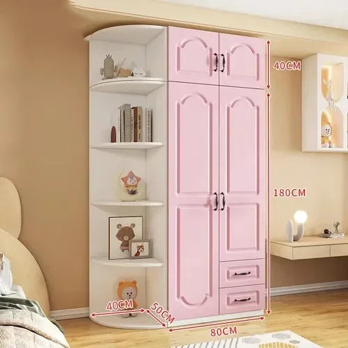 Two Door Wardrobe Clothing Organizer Style Wooden Wardrobe Summer Heavy Duty