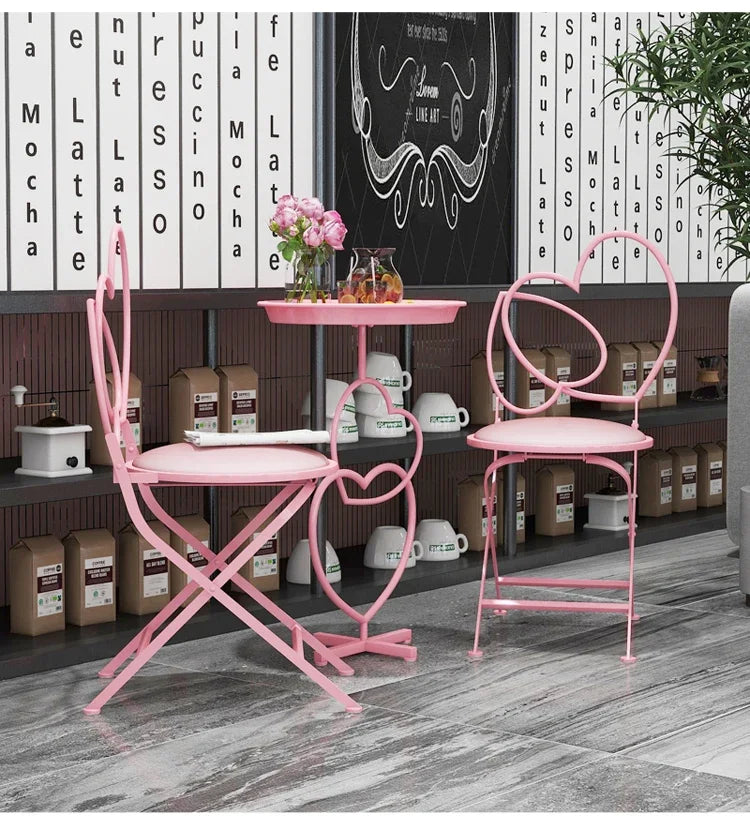 Romantic Pink Web Tables And Chairs
