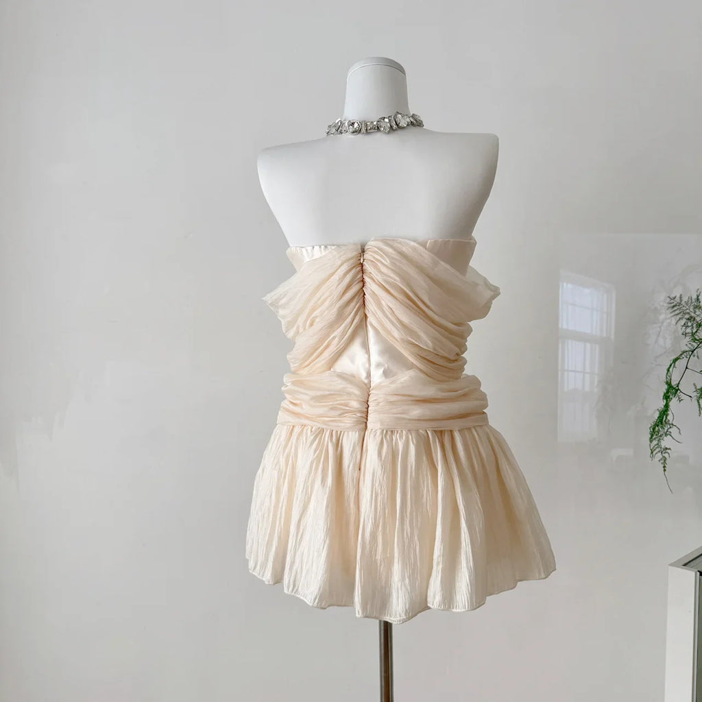 Women French Mini Old Money One-Piece Luxury Design Gown