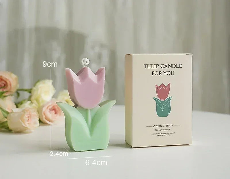 Tulip Aromatherapy Candle Fragrance Flower Shaped Candle Gift