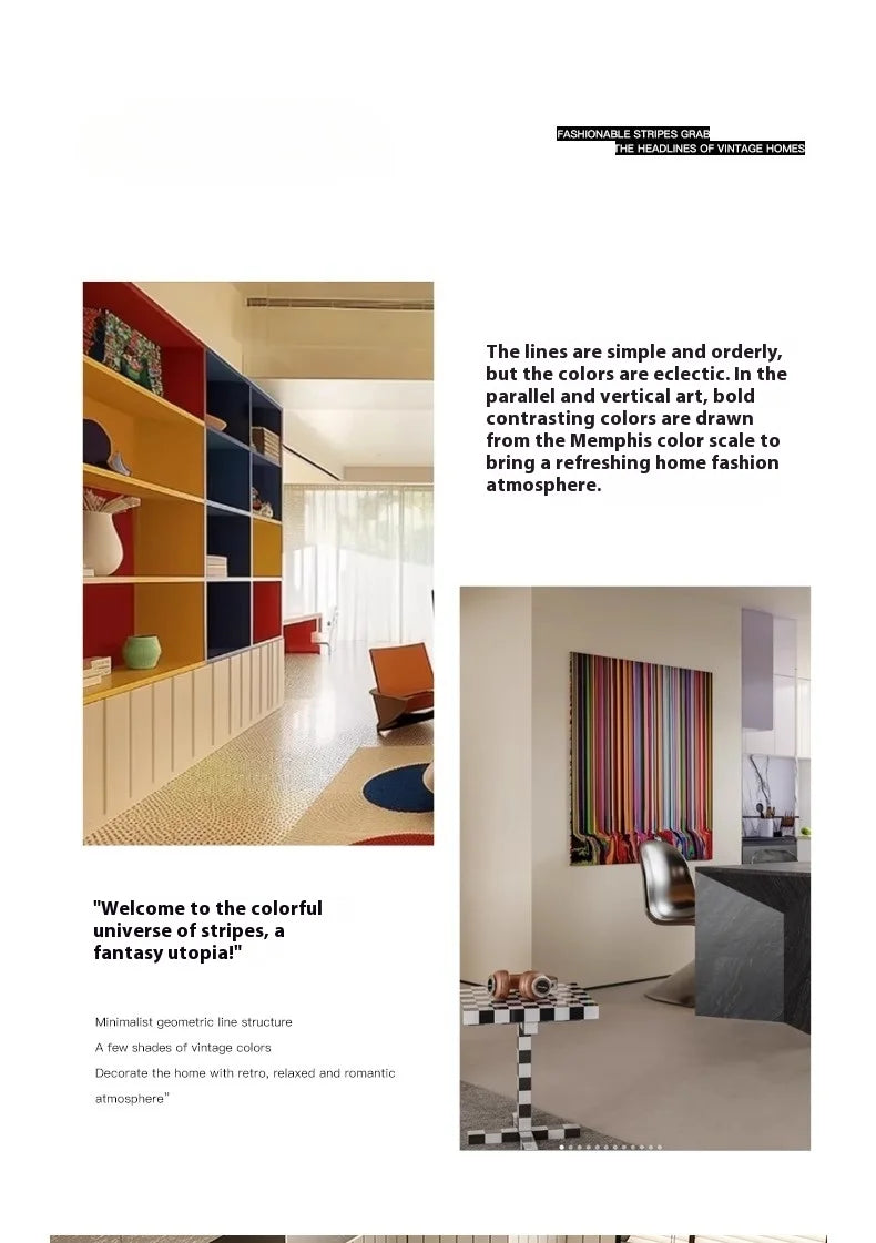 Kitchen Carpet PVC Waterproof and Oil-proof Carpet Easy To Clean Cushioning Rugs Artistic Striped Decorative Carpet Mats