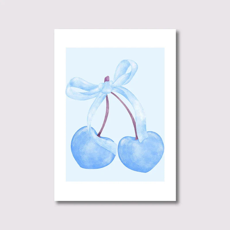 Trendy Bows Poster Wall Art Set of 3 Preppy Posters - Watercolor Prints