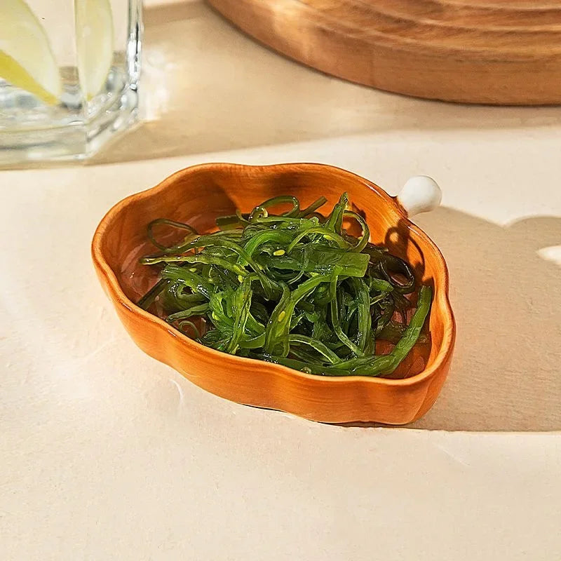 Croissant Plate Ceramic Seasoning Disc Creative Dipping Sauce Plate Cute Dessert Plate and Irregular-shaped Butterfly