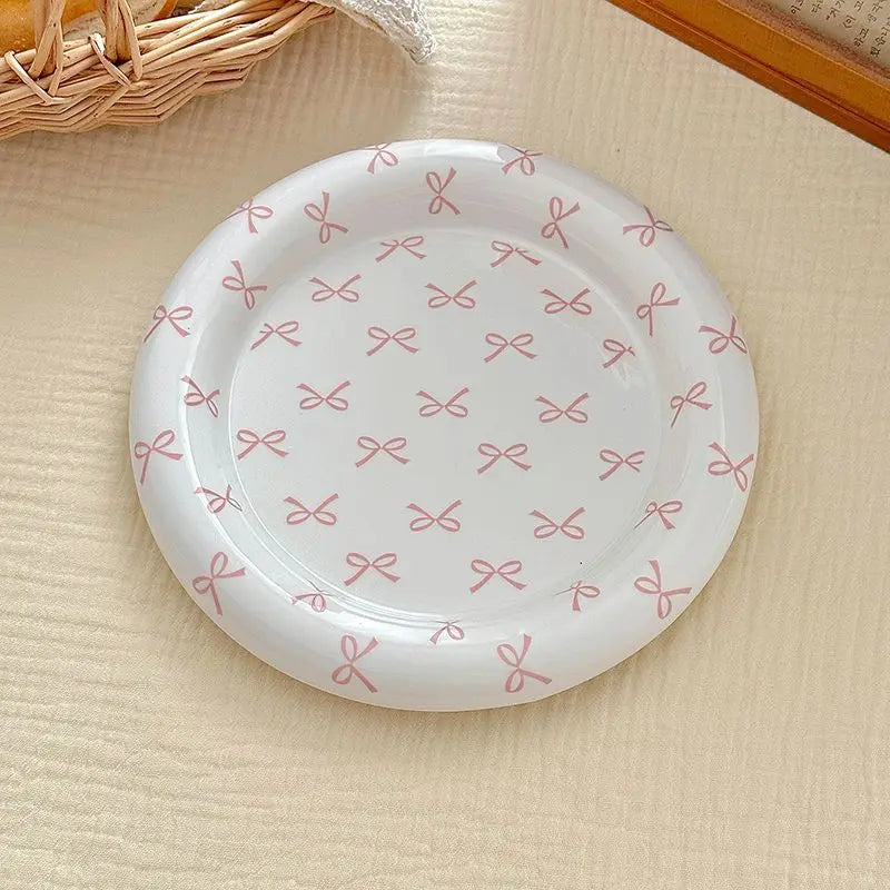Girl Heart Bow Plate