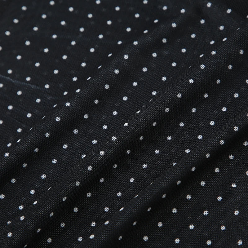 Polka Dot V-Neck Slim Fit Camisole Tops Causal Simple Basic