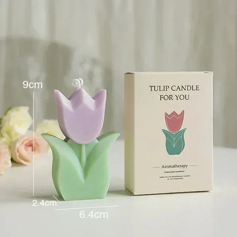 Tulip Aromatherapy Candle Fragrance Flower Shaped Candle Gift