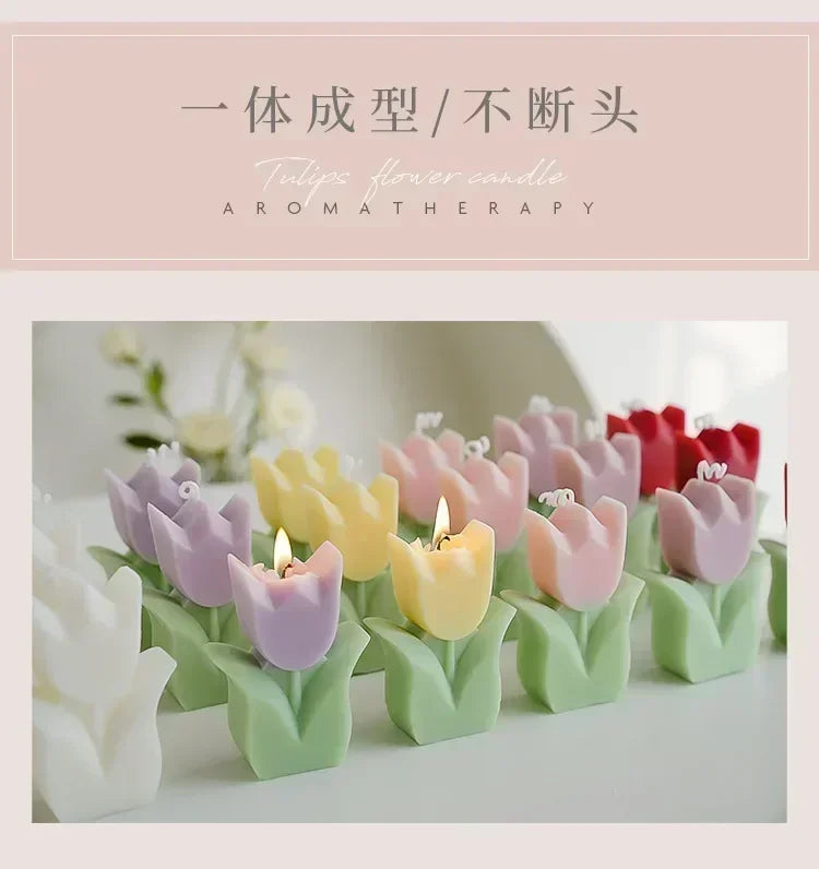 Tulip Aromatherapy Candle Fragrance Flower Shaped Candle Gift