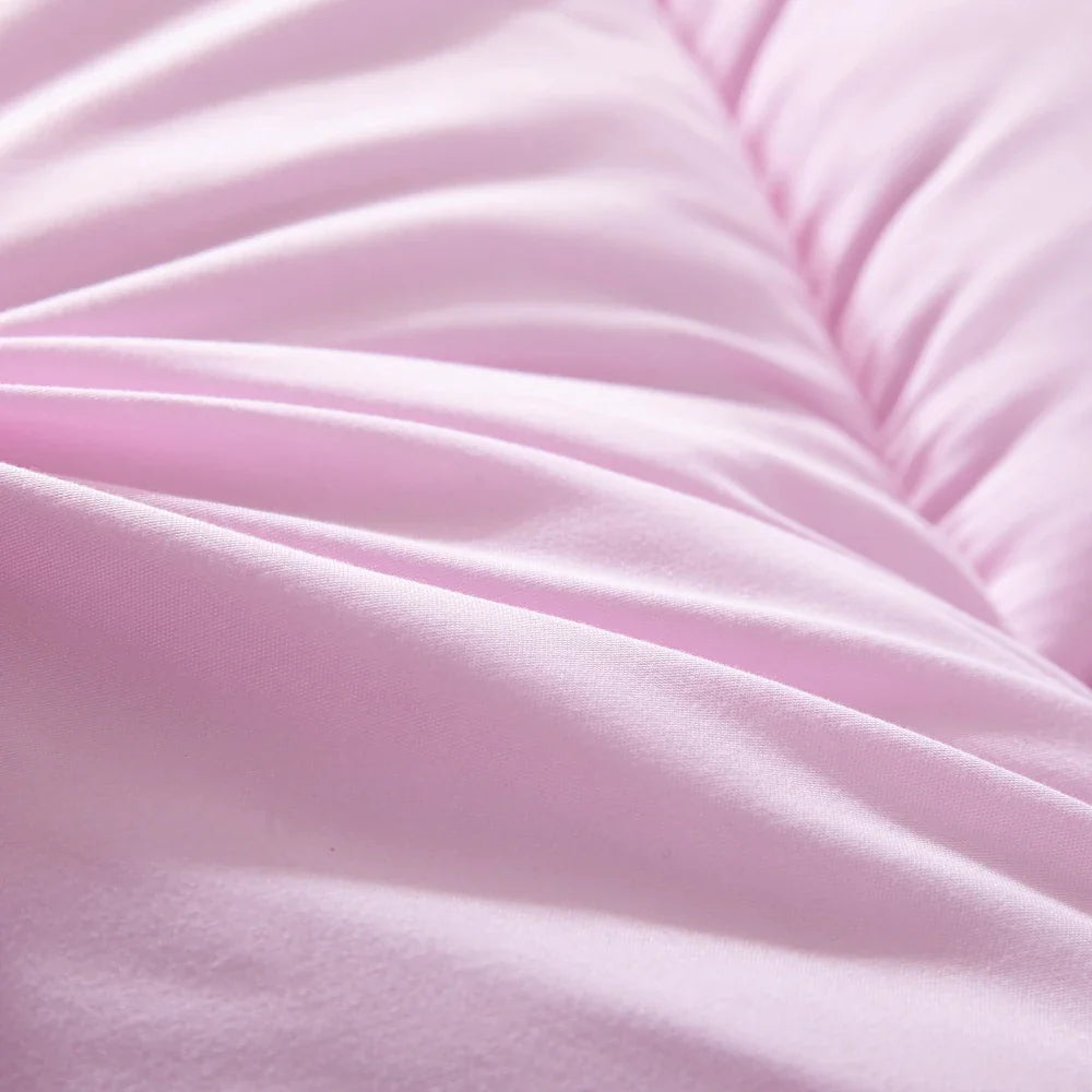 Pink Thick Fitted Mattress Cover for Back Pain, Breathable Mattress Protector, Hotel Quality Mattress Pad, Mattress Topper Washable