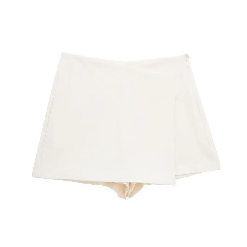 Women's Shorts High waist Micro Casual Skirt Shorts Asymmetric