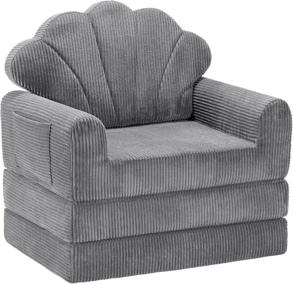 Folding Sofa Bed, Convertible Sleeper Chair Bed with Armrest/Back Support, Comfy Floor Sofa Futon Couch Lounge Foldable Mattress