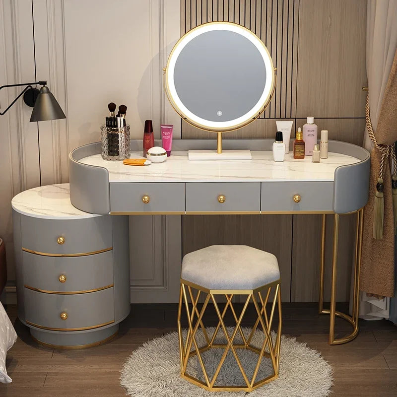 Vanity Table Women Luxury European Big Stool Study Dressing Table Organizer Home Furniture